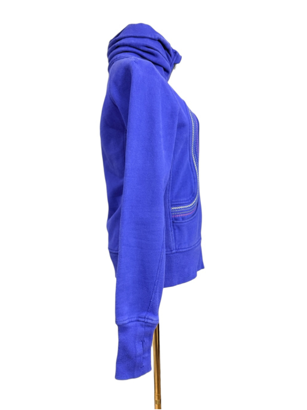 LULULEMON Cuddle Up Blue Jacket Zip-up Athleisure Gym Training Yoga, Sz 6 - Picture 3 of 16